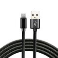 Kabel przewód pleciony USB - Lightning / iPhone everActive CBB-1.2IB 120cm z obsługą szybkiego ładowania do 2,4A czarny