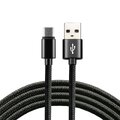 Kabel przewód pleciony USB - USB-C / Typ-C everActive CBB-1CB 100cm z obsługą szybkiego ładowania do 3A czarny