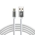 Kabel przewód silikonowy USB - Lightning / iPhone everActive CBS-1.5IW 150cm z obsługą szybkiego ładowania do 2,4A biały