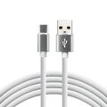 Kabel przewód silikonowy USB - USB-C / Typ-C everActive CBS-1CW 100cm z obsługą szybkiego ładowania do 3A biały